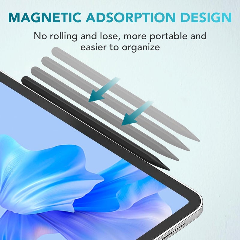 GadgetBite For Apple Pencil Stylus Pen Upgraded 2nd Gen Stylus for iPad 6 7 8 9 10 iPad Pro 11" 12.9" 3rd 4th 5th 6th iPad Mini 6th 5th Gen iPad Air 3rd 4th 5th Gen With Type C Charging Palm Rejection - Image 4