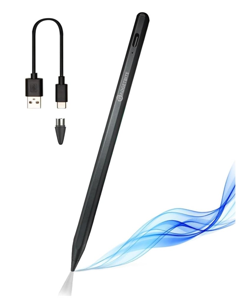 GadgetBite For Apple Pencil Stylus Pen Upgraded 2nd Gen Stylus for iPad 6 7 8 9 10 iPad Pro 11" 12.9" 3rd 4th 5th 6th iPad Mini 6th 5th Gen iPad Air 3rd 4th 5th Gen With Type C Charging Palm Rejection - Image 1