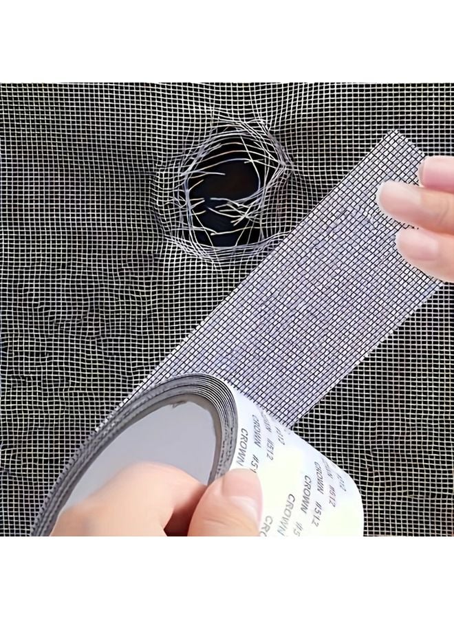 Black Self Adhesive Mesh Repair Patch For Fabric Tears And Holes 1pc - Image 2