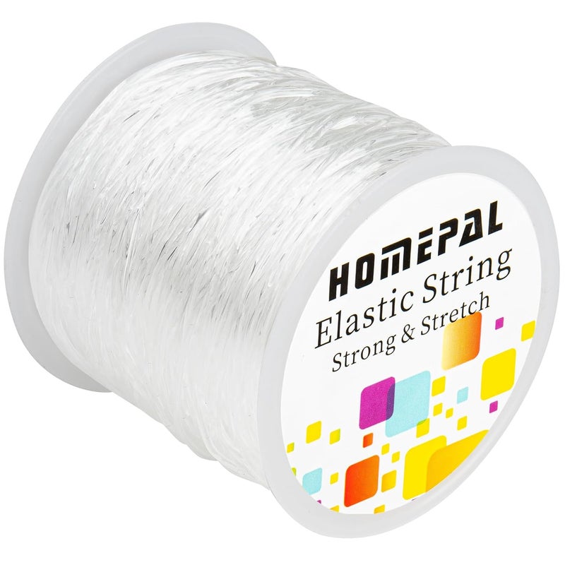 Homepal 1mm Stretchy Bracelet String Sturdy Clear Elastic String Elastic Cord for Jewelry Making Bracelets Necklaces Beading and Crafts - Image 1