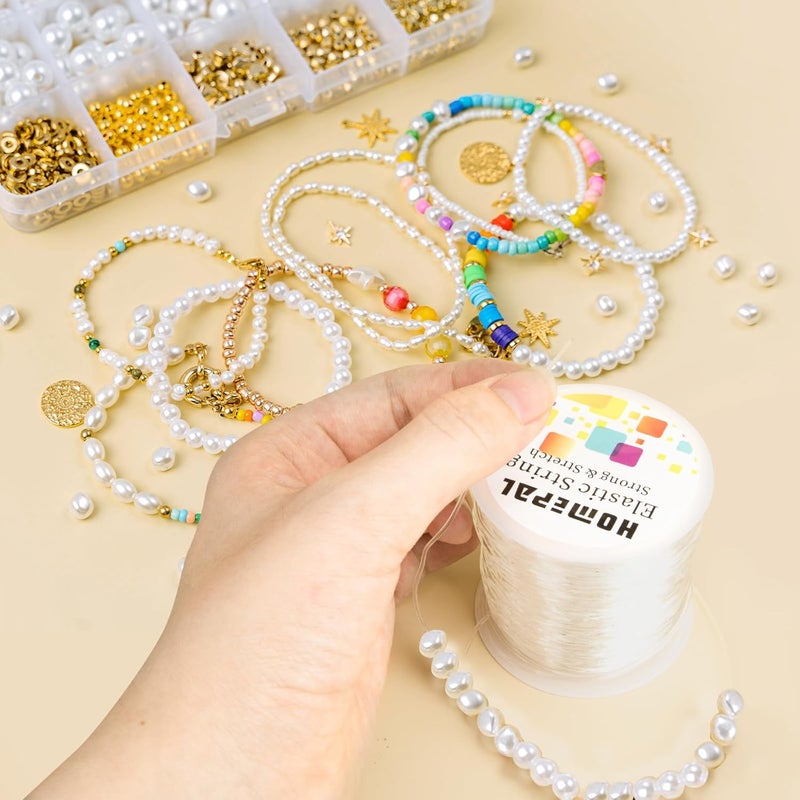 Homepal 1mm Stretchy Bracelet String Sturdy Clear Elastic String Elastic Cord for Jewelry Making Bracelets Necklaces Beading and Crafts - Image 5