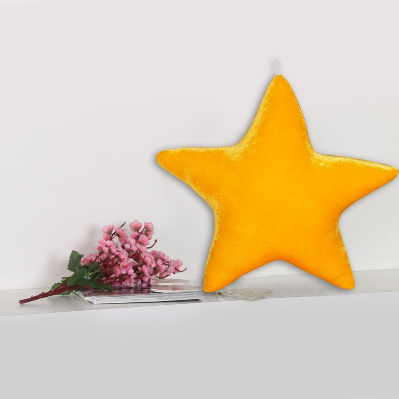 Gordon Royal Yellow Color Star Pillow - Star Shaped Decorative Pillow - Pillow for Kids - Yellow Accent Pillow - Star Nursery Throw Pillow - Image 3