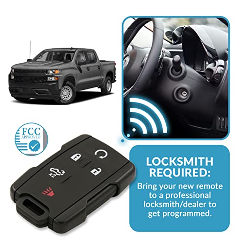 Keyless2Go Replacement for 5 Button Replacement Remote 433 Mhz for GM M3N-32337200 84209236-2 Pack - Image 5