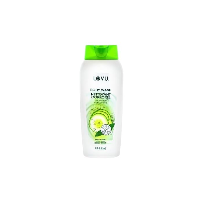 LOVU Body Wash, Cucumber, Free of Sans
