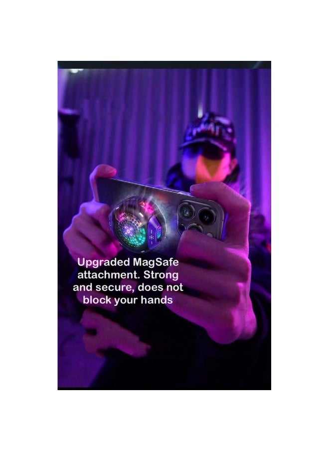 Magnetic Gaming Mobile Phone Cooler - Magnetic Ice Cooling Fan with Pubg fingers