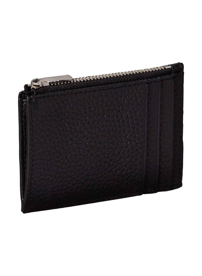 CALVIN KLEIN Full-Grain Leather RFID Zip Cardholder - Image 2