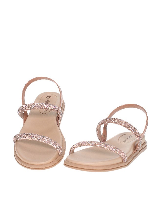 Beira Rio - Beira Rio Ladies Flat Sandals Beige | Made In Brazil - Image 1