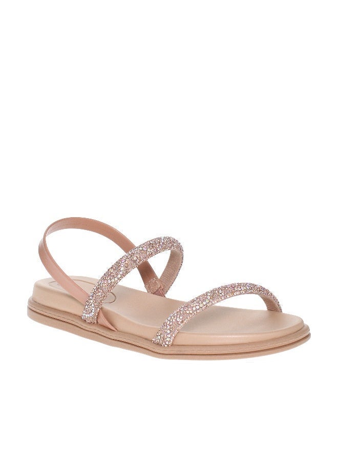 Beira Rio - Beira Rio Ladies Flat Sandals Beige | Made In Brazil - Image 1