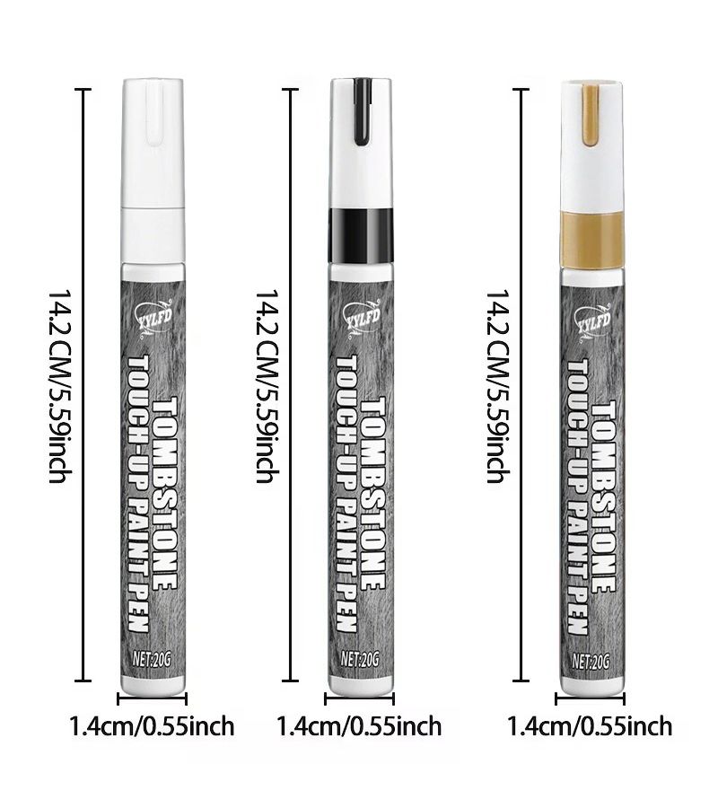 Black 20g Gravestone Lettering Repair Pen for Headstone Inscription Restoration - Image 3