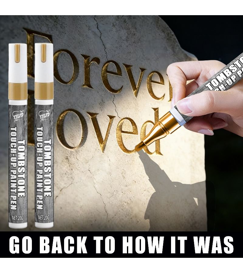 Black 20g Gravestone Lettering Repair Pen for Headstone Inscription Restoration - Image 2