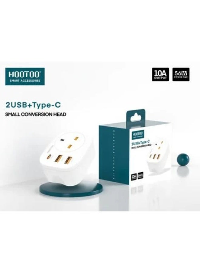 HOOTOO 2USB+TYPE-C SMALL CONVERSION HEAD