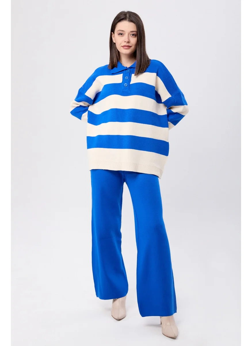 Tofisa 23895-SAKS Striped Knitwear Suit