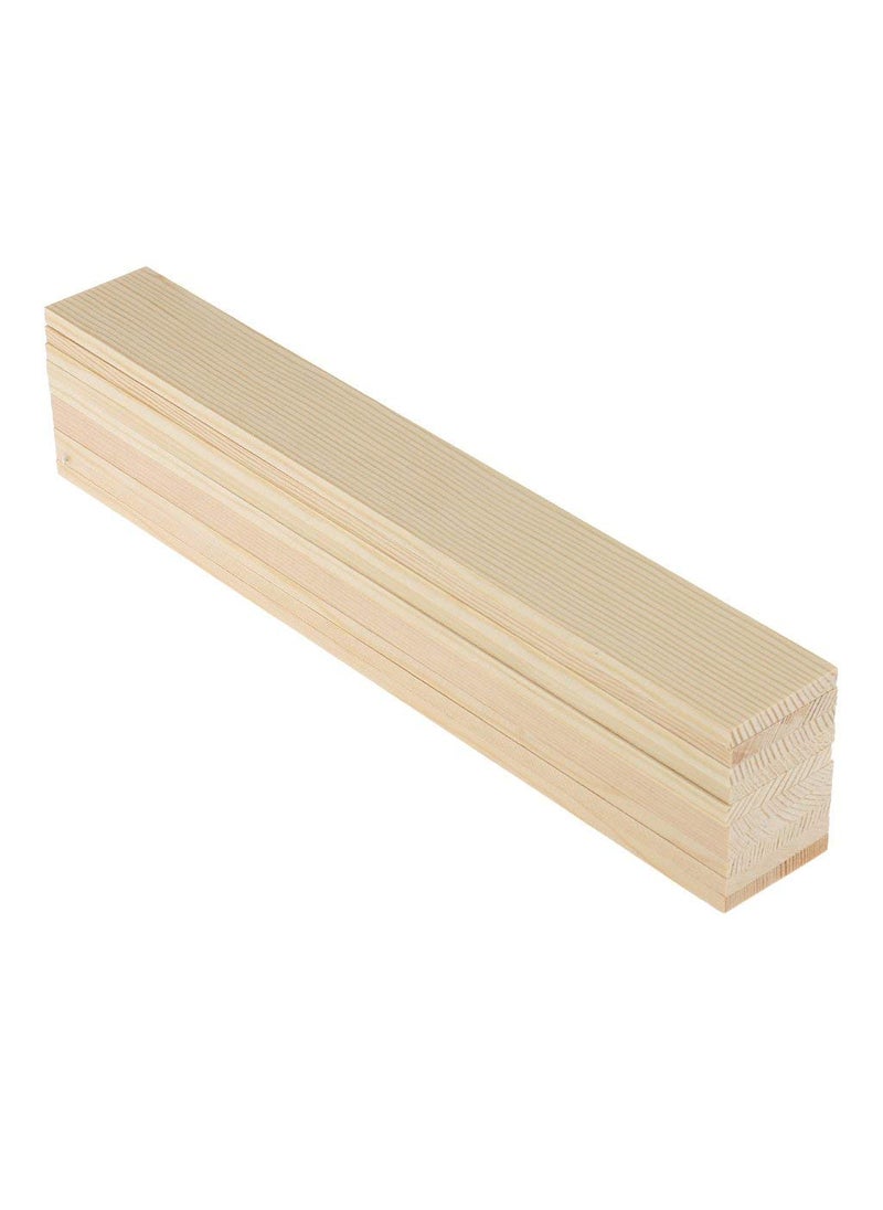 JANKI ENTERPRISE JANKI ENTERPRISE Pieces Natural Pine Wood Rectangle Board Panel for Arts Craft 20 20CM brown  - Image 5
