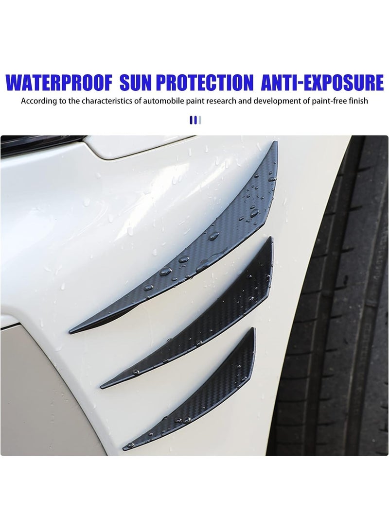 Generic 6 PCS Car Spoiler Canards Kit, Auto Front Bumper Lip Splitter, Body Avoid Collision Diffuser, Exterior Soft Rubber Decorative Accessories, Vehicle Universal Stickers  - Image 4