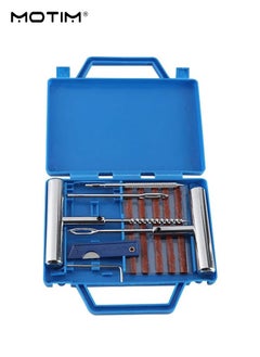 Motim 12 Piece Universal Tire Repair Kit, Fix Punctures and Plug Flats to Fix Punctures and Plug Flats Patch Kit, Ideal for Cars, Trucks, Motorcycle, ATV, Jeeps, Off Road Vehicles, RV, Tractors  - Image 1