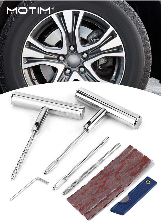 Motim 12 Piece Universal Tire Repair Kit, Fix Punctures and Plug Flats Patch Kit Repair Kit, Ideal for Cars, Trucks, Motorcycle, ATV, Jeeps, Off Road Vehicles, RV, Tractors  - Image 2