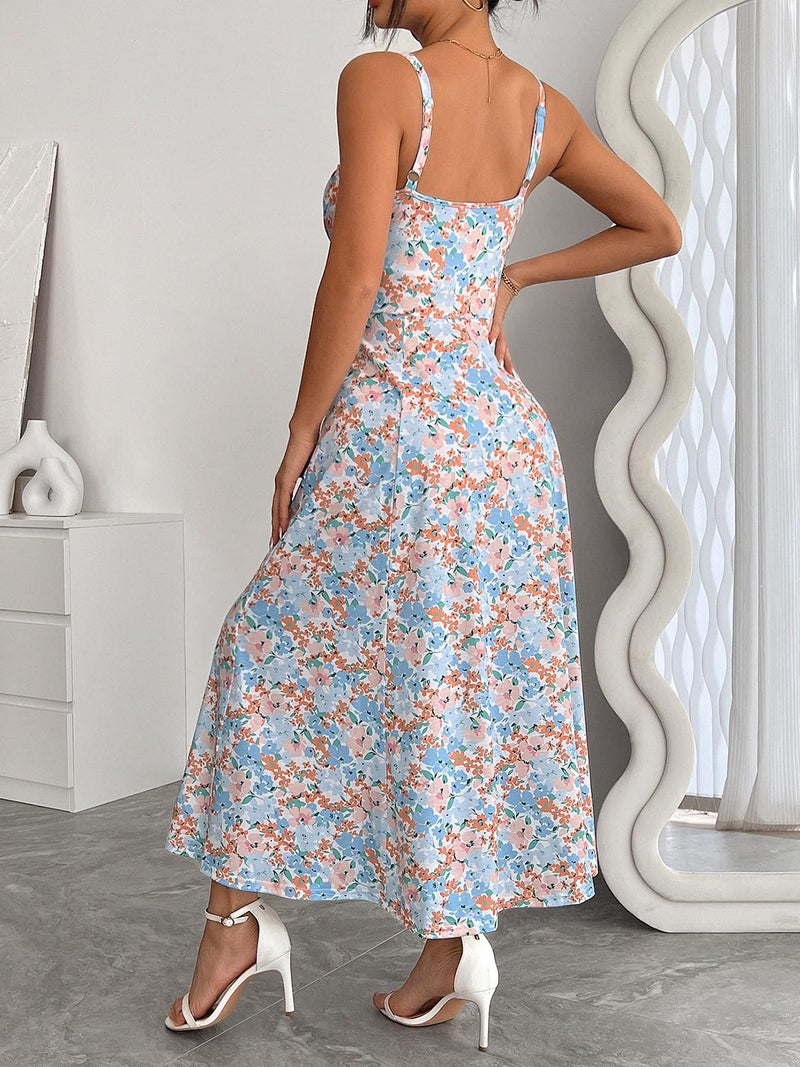 YATHON Sun Dresses for Women 2026 Vacation Aline Sleeveless Floral Print Beach Dress for Women Maxi (YT552-Pink B Floral 01,M) - Image 2
