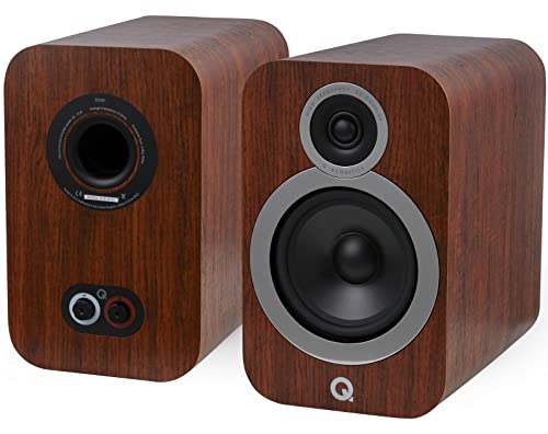 Q Acoustics 3030i Bookshelf Speakers Walnut (Pair) – HiFi Stereo Standmount Speakers with 165mm Mid/Bass Driver, Deep Bass & Clear Sound, Compact Home Audio, Magnetic Grilles, Chrome Finish - Image 2