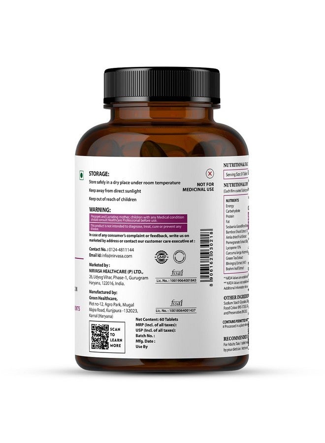 Nirvasa Biotin Tablets for Men & Women | Natural Supplement to Promote Healthier & Shinier Hair Growth, Stronger Nails, Glowing Skin & Immense Strength | 60 Veg Tablets | Pack of 1 (Pack of 1) - Image 4