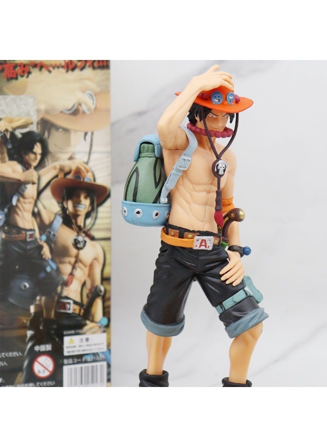 One Piece figure 10th Anniversary Fire Fist Ace Hand Office Boy Desktop Chassis Ornament Anime Cartoon Peripheral Model  - Image 3