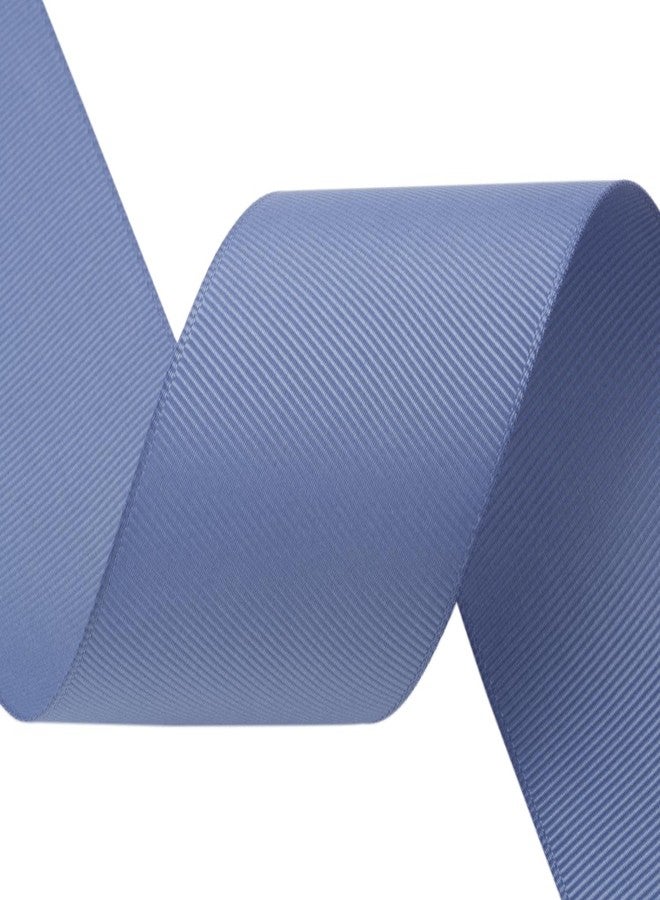 Ribbonitlux شريط غروغرين من ريبونيتلوكس، 2 بوصة × 25 ياردة - شريط بوليستر فاخر للأعمال اليدوية، مثالي لصنع ربطات الشعر، وتغليف الهدايا، وحفلات الزفاف، والأعمال اليدوية - لون أزرق دخاني سادة (#363) - لفة واحدة - Image 4