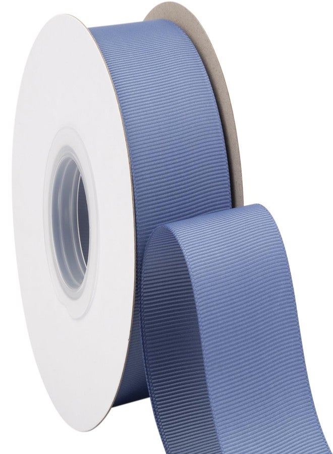 Ribbonitlux شريط غروغرين من ريبونيتلوكس، 2 بوصة × 25 ياردة - شريط بوليستر فاخر للأعمال اليدوية، مثالي لصنع ربطات الشعر، وتغليف الهدايا، وحفلات الزفاف، والأعمال اليدوية - لون أزرق دخاني سادة (#363) - لفة واحدة - Image 2