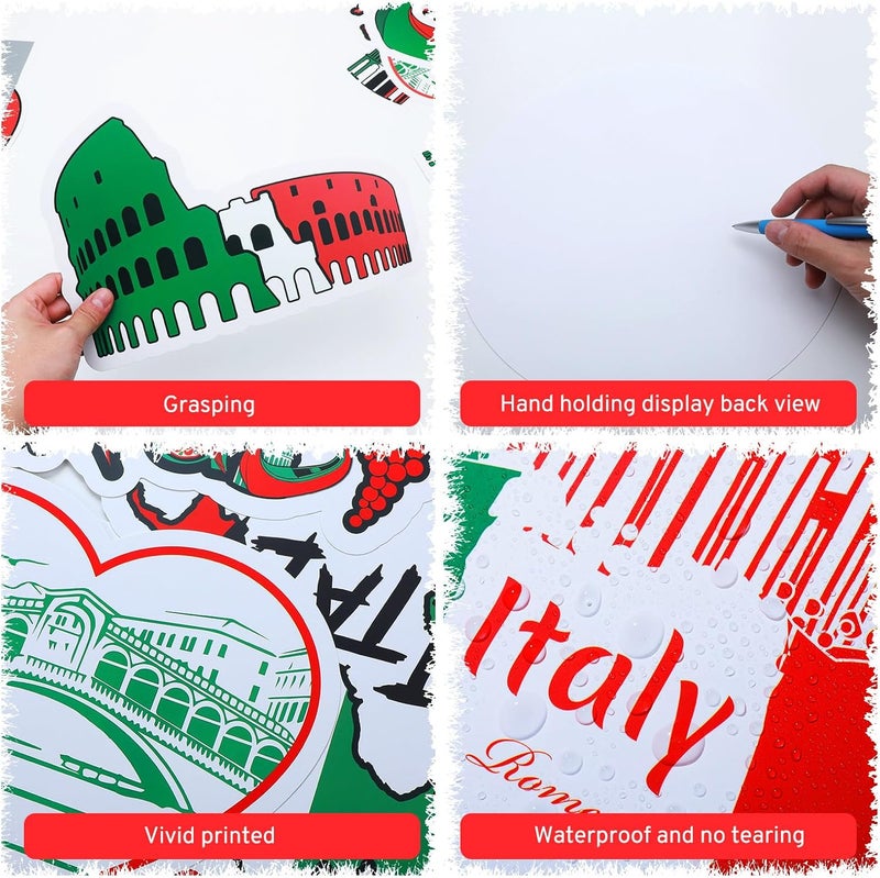 Epakh مجموعة زينة إيطالية مقطوعة 24 قطعة لاحتفالات إيطاليا الدولية العالمية - Image 3