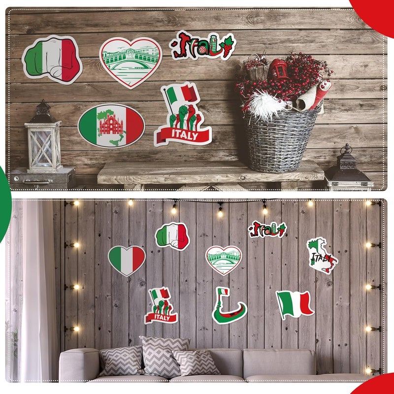 Epakh مجموعة زينة إيطالية مقطوعة 24 قطعة لاحتفالات إيطاليا الدولية العالمية - Image 4