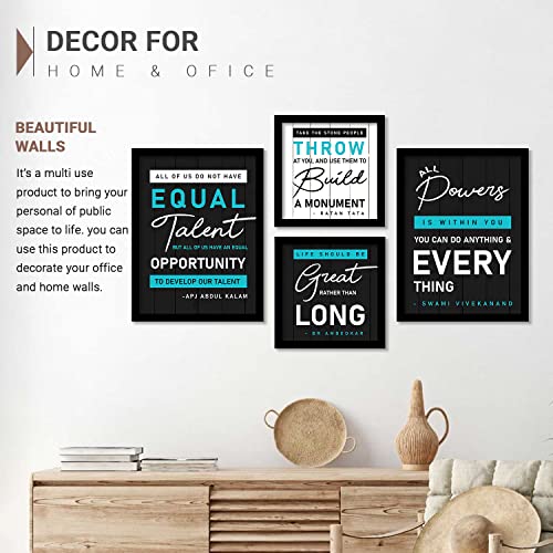 kotart - Frames for Wall Decor - Motivational Photo Frames for Wall Decoration - Quotes Wall Poster with Frame for Room Living Room Set of 4 (Art 3, Small) - Image 4