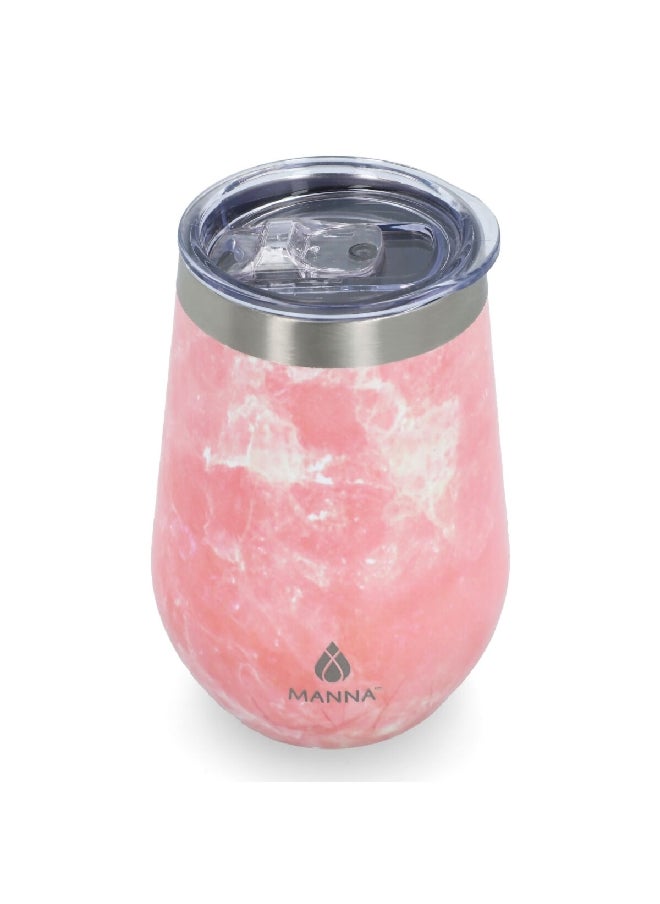 MANNA Double Wall Insulated Tumbler with Sliding Lid Pink 355 ml  - Image 2