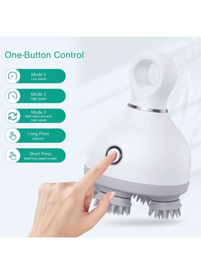 ORIA Electric Head Massager, Pet Massager for Dogs and Cats, Handheld Scalp Massager Tool with 3 Modes, 4 Heads, 84 Nodes, Electric Head Back Scratcher for Stress Relax Deep Clean - Image 5
