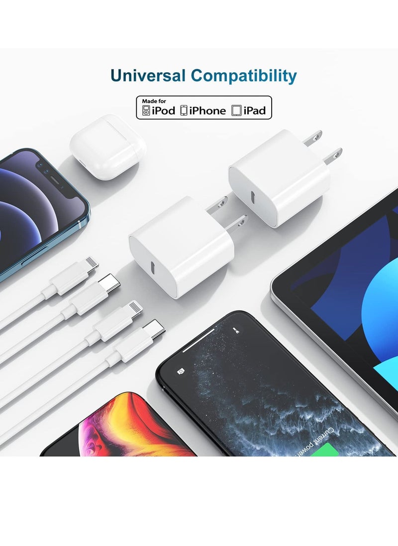 Generic - iPhone 14 13 12 Fast Charger, [MFi Certified] USB C to Lightning Cable 6Ft with 20W Apple USB-C Charging Block, USB C Fast Wall Plug with Cord for iPhone 13 12 11 Pro/Mini/Pro Max/X/8/iPad, 2 Pack - Image 1