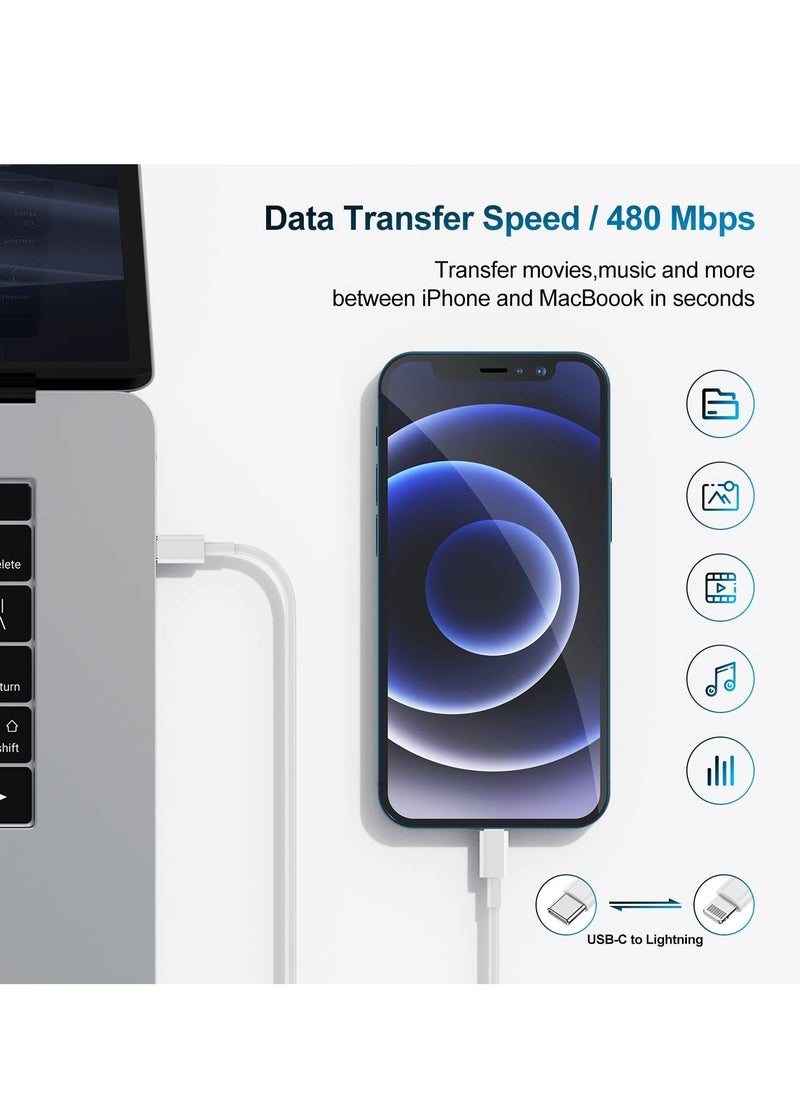Generic - iPhone 14 13 12 Fast Charger, [MFi Certified] USB C to Lightning Cable 6Ft with 20W Apple USB-C Charging Block, USB C Fast Wall Plug with Cord for iPhone 13 12 11 Pro/Mini/Pro Max/X/8/iPad, 2 Pack - Image 1
