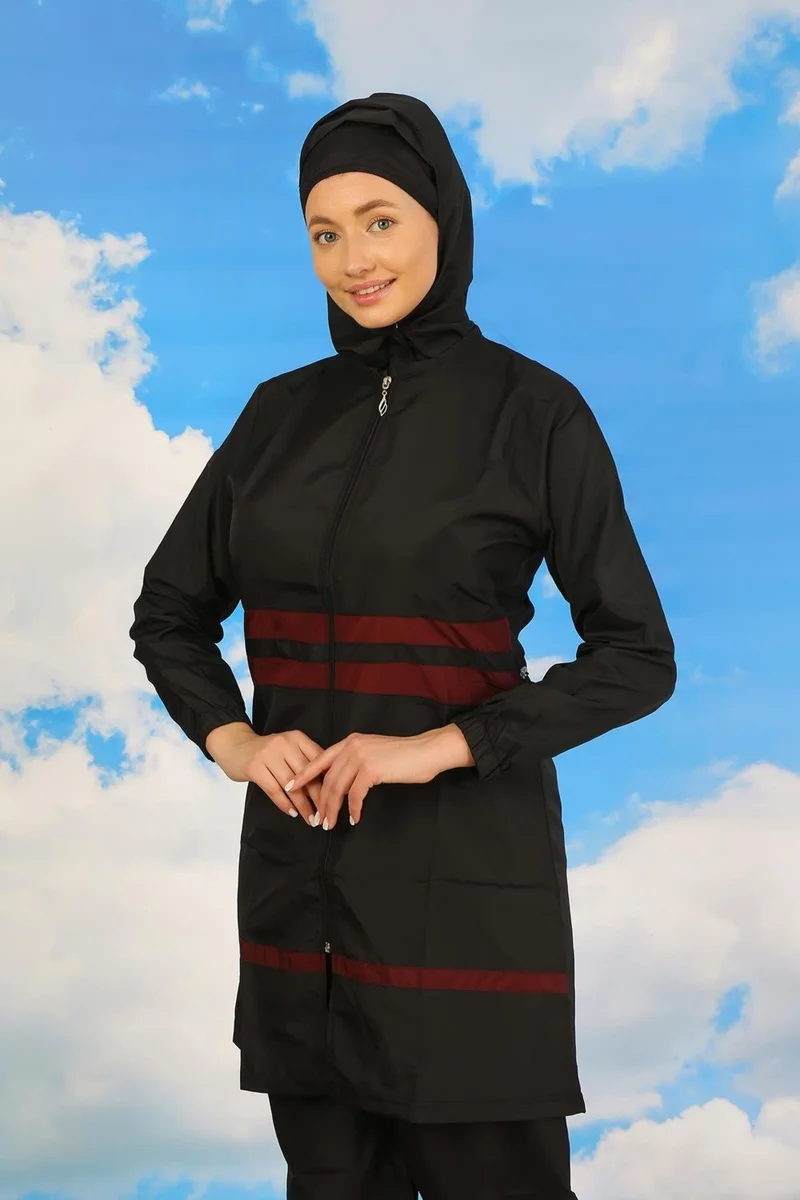 اكبينيز Women's Full Hijab Swimsuit Black 31061