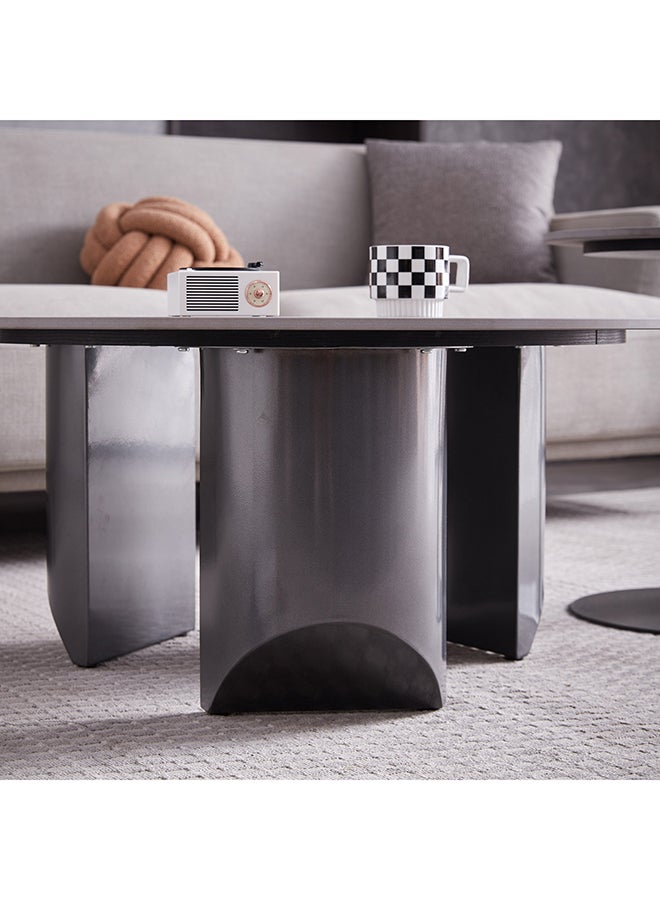 Home Box Titanium 2-Piece Sintered Stone Coffee Table Set 90 x 40 x 90 cm  - Image 3
