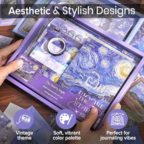 RANUR Vintage Aesthetic Scrapbook Kit With Stickers, Art Bullet Junk Journal Kit With Journaling Or Scrapbooking Supplies Journal Planners Paper Stickers Craft Notebook Collage ,Multicolor - Image 5