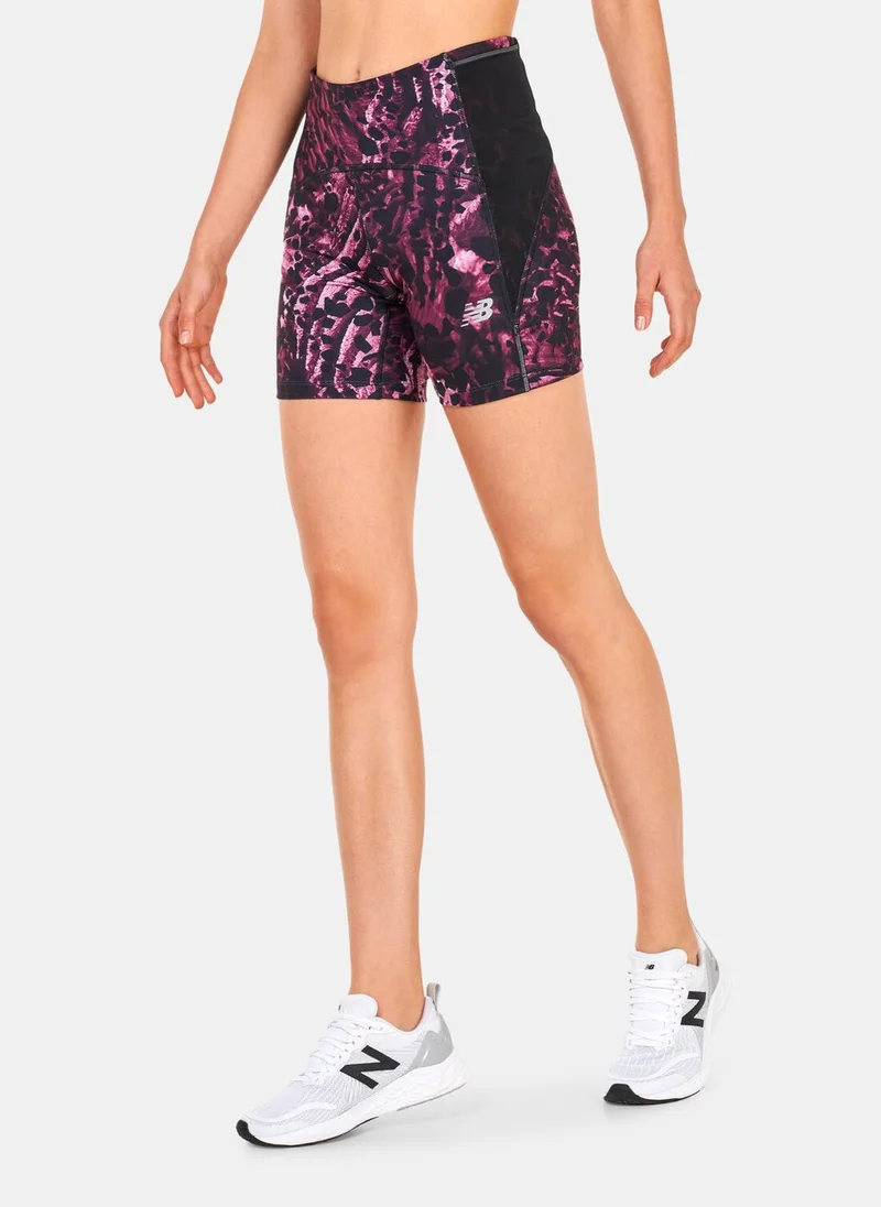 New Balance Women's Printed Impact Run Fitted Shorts
