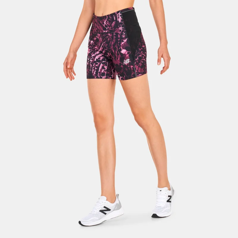 New Balance Women's Printed Impact Run Fitted Shorts