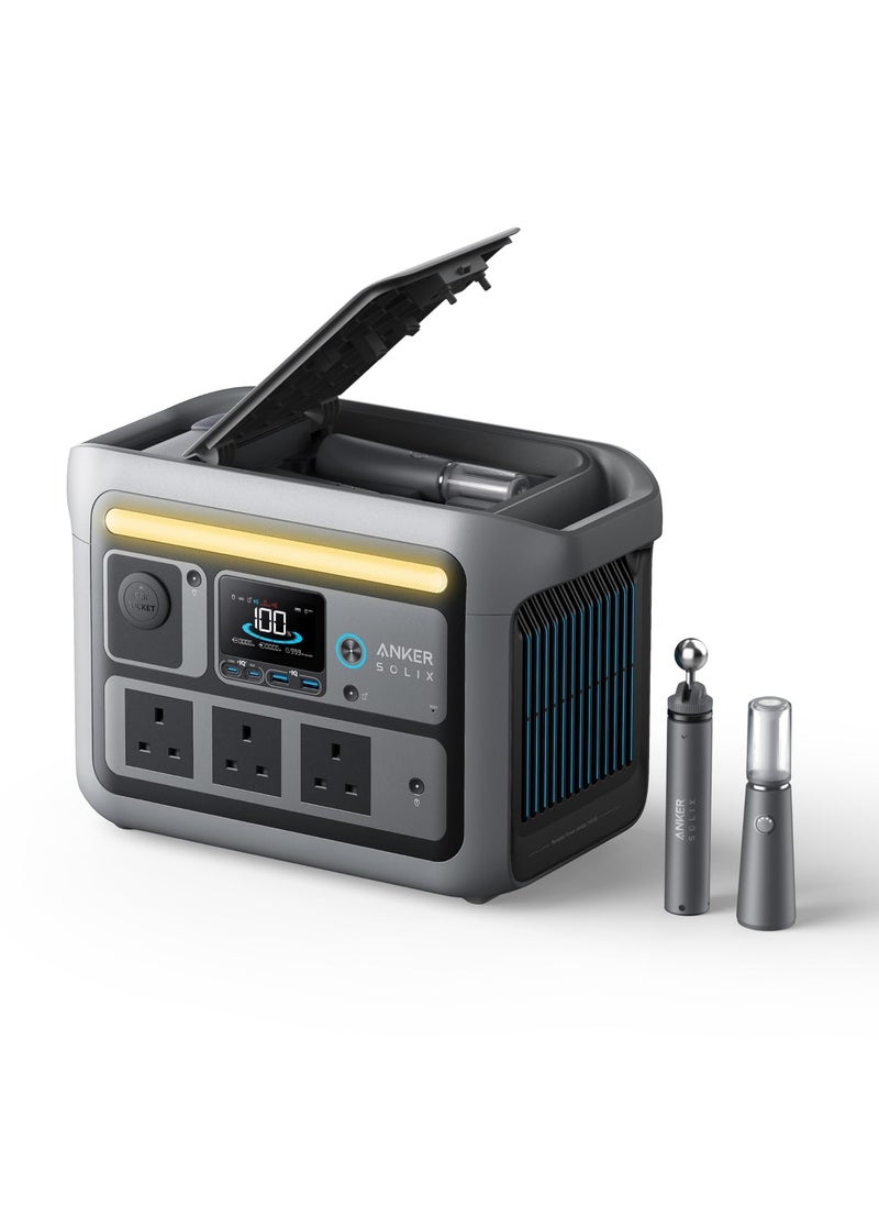 Anker SOLIX C800 Plus Portable Power Station, 1200W (Peak 1600W) Solar Generator with Camping Lights, 768Wh LiFePO4 Battery for Outdoor Camping, RVs, Road Trip, Power Outages (Optional Solar Panel)  - Image 1