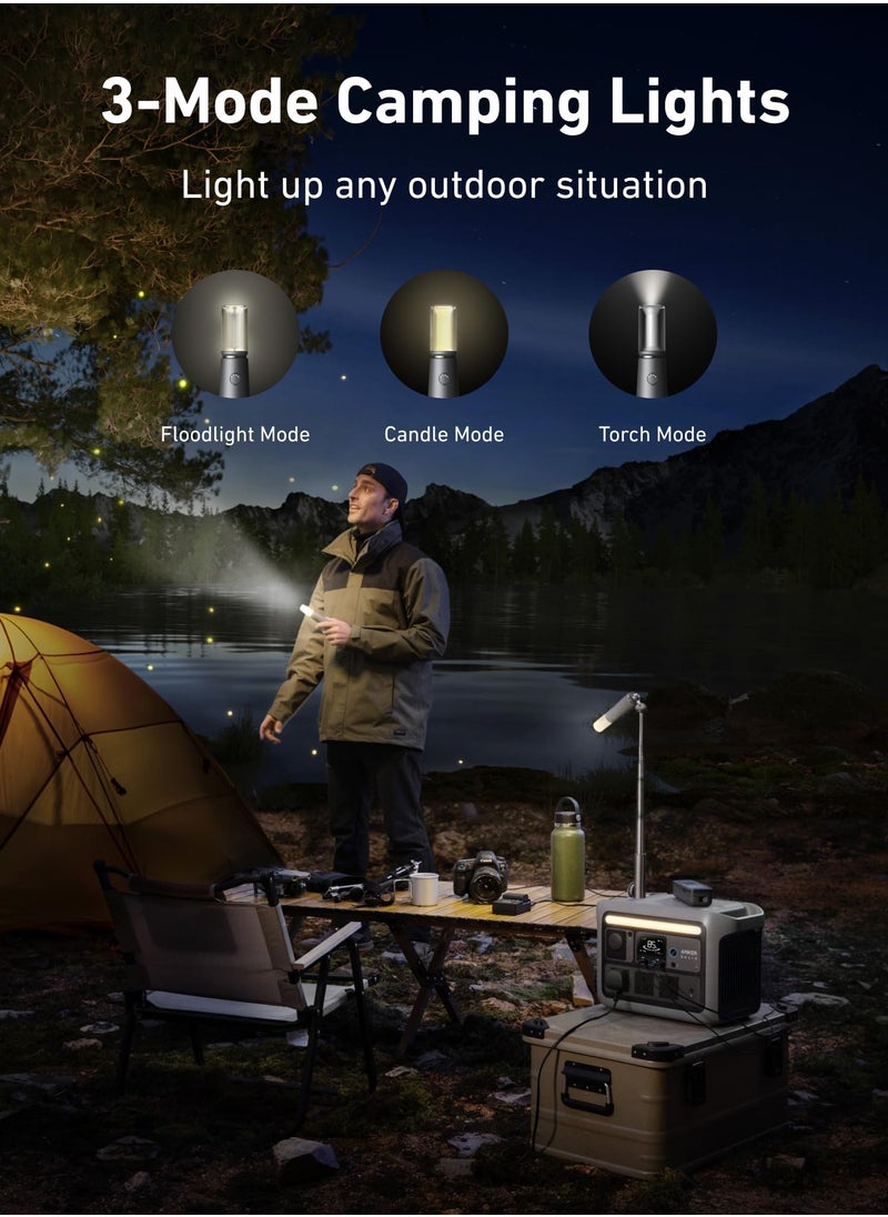 Anker SOLIX C800 Plus Portable Power Station, 1200W (Peak 1600W) Solar Generator with Camping Lights, 768Wh LiFePO4 Battery for Outdoor Camping, RVs, Road Trip, Power Outages (Optional Solar Panel)  - Image 2