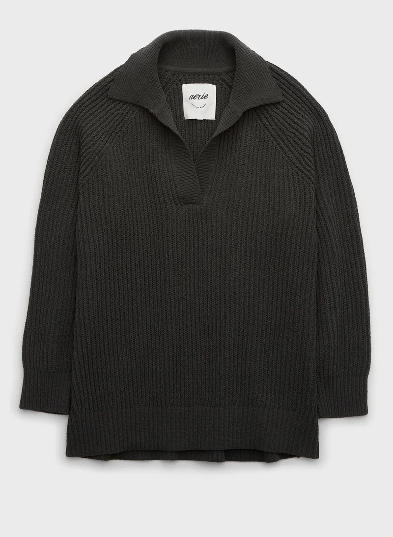 Aerie Quarter Zippered Sweater