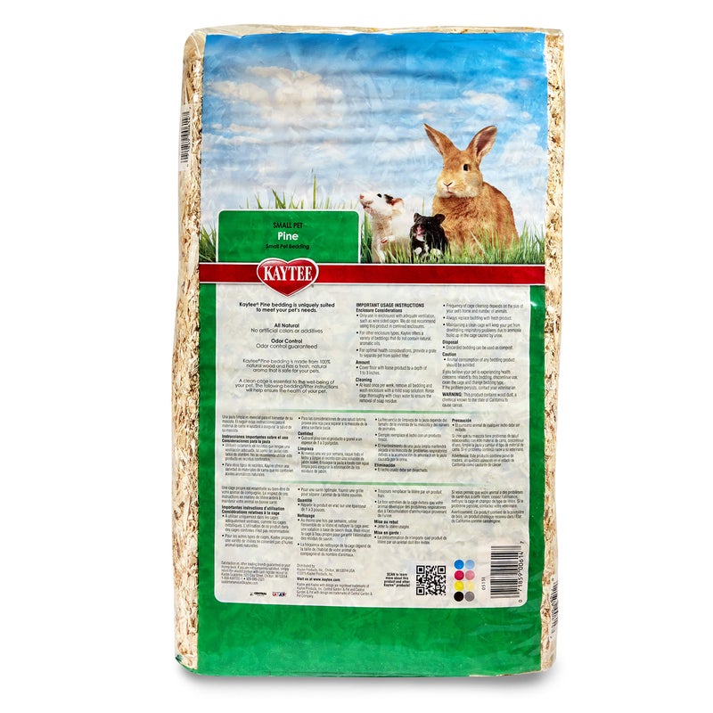 Kaytee Small Animal Pine Bedding For Pet Guinea Pigs, Rabbits, Hamsters, Gerbils, and Chinchillas, 19.7 Liter - Image 2