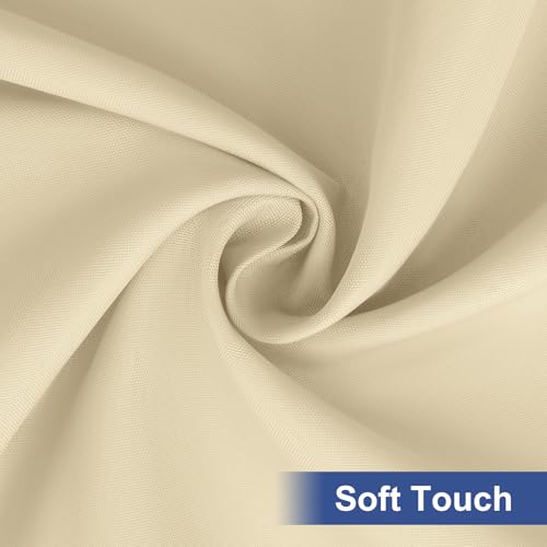 homing Rectangle Table Cloth Cover, Waterproof Polyester Elastic Fitted Tablecloth, Fits for 6 Foot Folding Tables, Washable Table Protector for Picnic, Camping, Outdoor (Champagne, 30" x 72") - Image 3