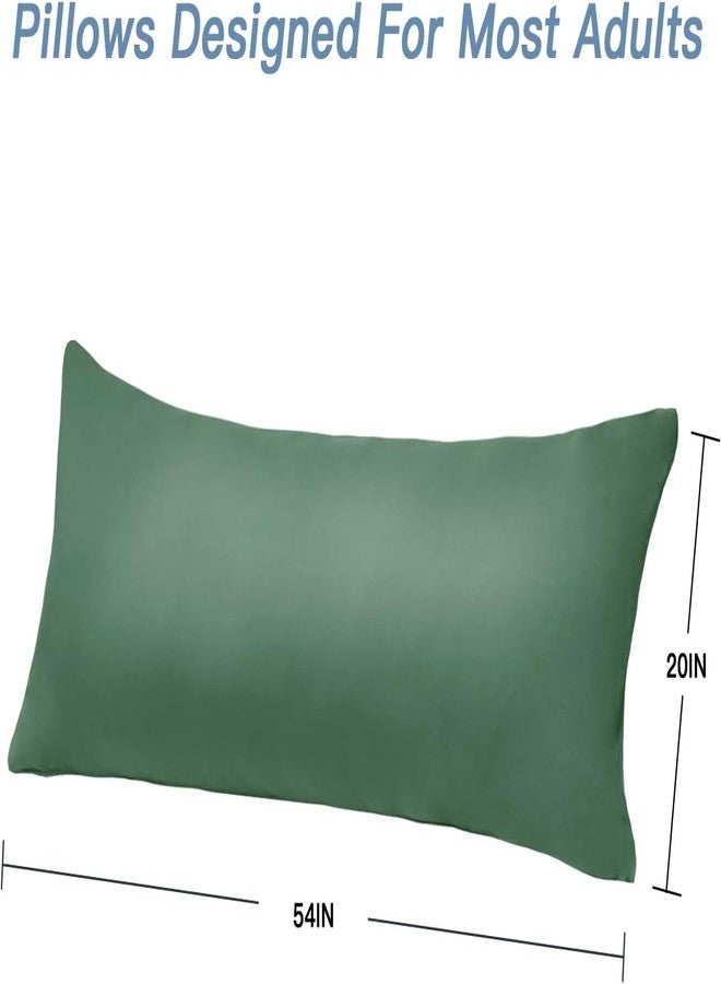 H B MSALA (DEVICE) Large Body Pillow Insert- Breathable Full Body Pillow for Side Sleeper - Soft Long Bed Pillow for Adults - 20 x 54 inch (Dark Green) - Image 4