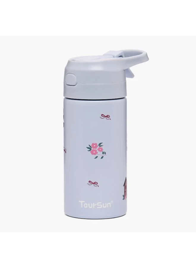 تورسون Toursun Printed Water Bottle with Straw - 320 ml
