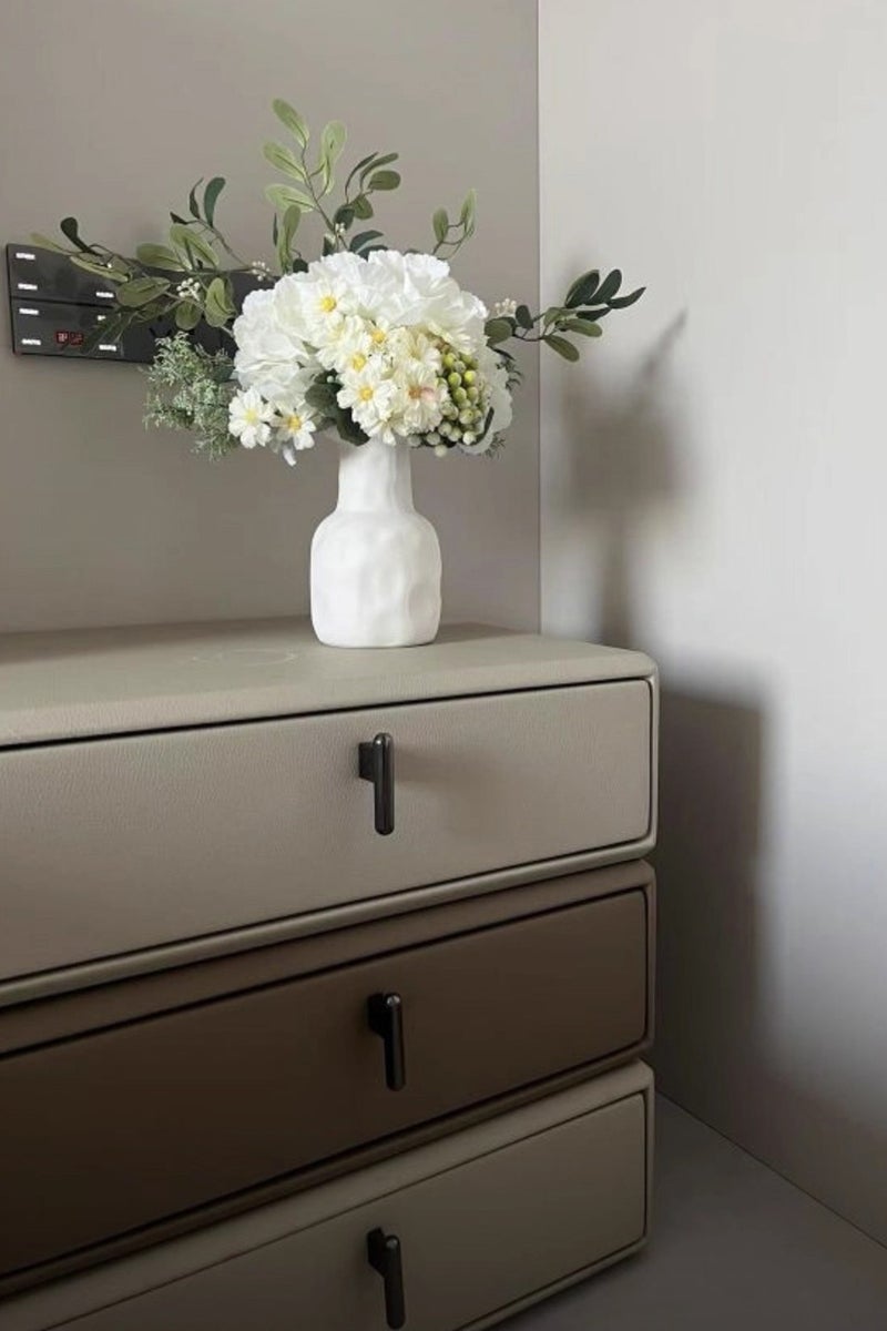 Merry Moments Rotatable Modern Bedside Table Minimalist Nightsatnds Multifunction Nightstand for Bedroom Living Room with 3 Drawers Multi Colour H50xL48xD40 cm （Fully Assembled) - Image 4