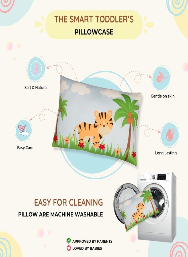 NEW COMERS® Cotton Baby Pillow, TC-150/300 with Super Soft Imported Fabric, 1 Month to 5 Year Kids, Animal & Cartoon Prints, Kids Pillows for Sleep,Bed Set,Head Shaping,Neck Support-12x18-208 - Image 5