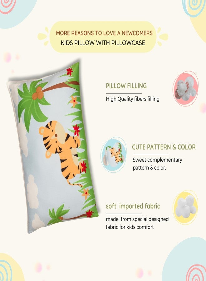 NEW COMERS® Cotton Baby Pillow, TC-150/300 with Super Soft Imported Fabric, 1 Month to 5 Year Kids, Animal & Cartoon Prints, Kids Pillows for Sleep,Bed Set,Head Shaping,Neck Support-12x18-208 - Image 3