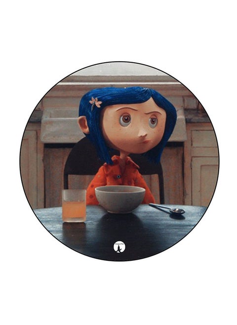 Coraline Printed Mouse Pad Round  Multicolour