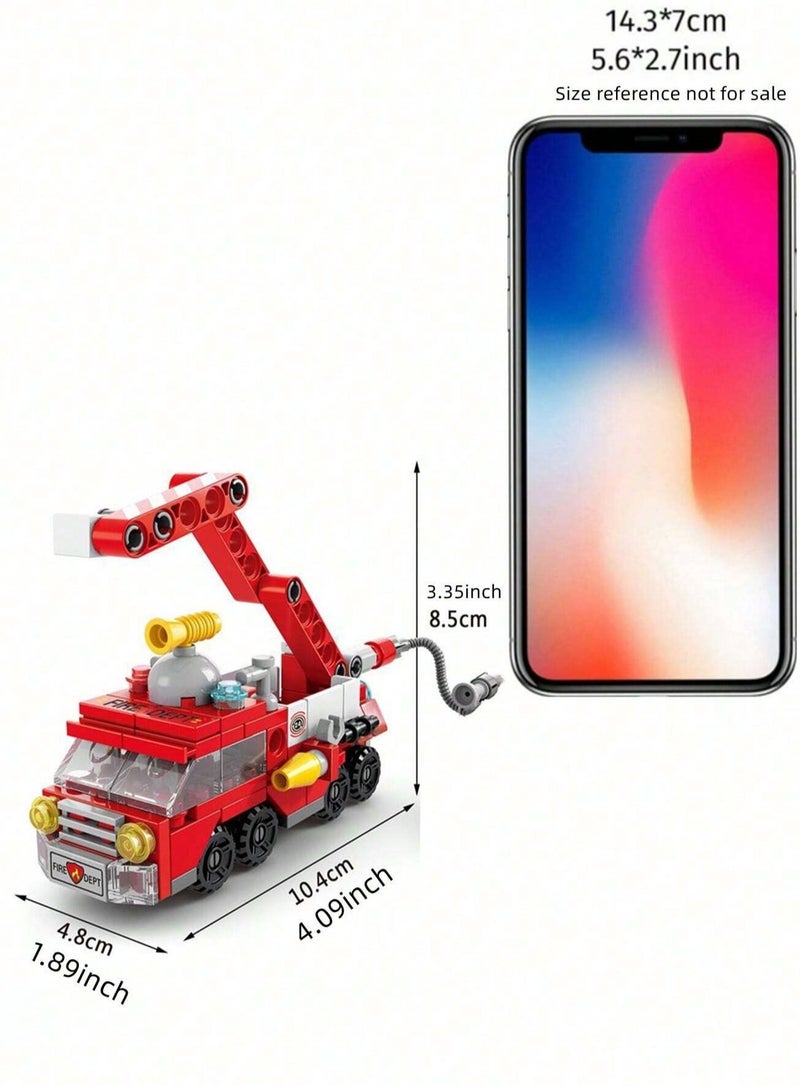 Truck Fire Toy Assembly 6-in-1 Set, For Developing Motor Skills